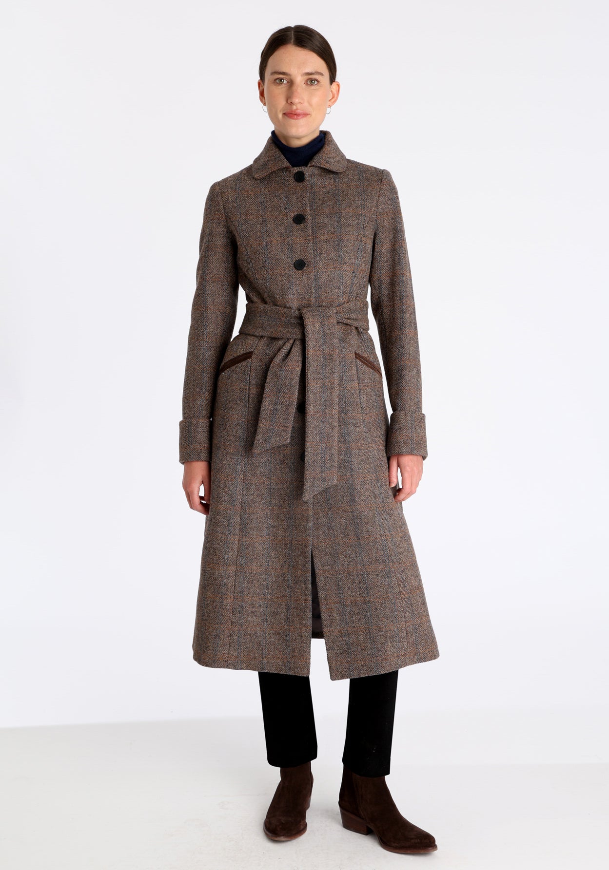 ハーリップトゥTweed Belted Down Coat aw25_belted_ct_k949_1_4ce061cf
