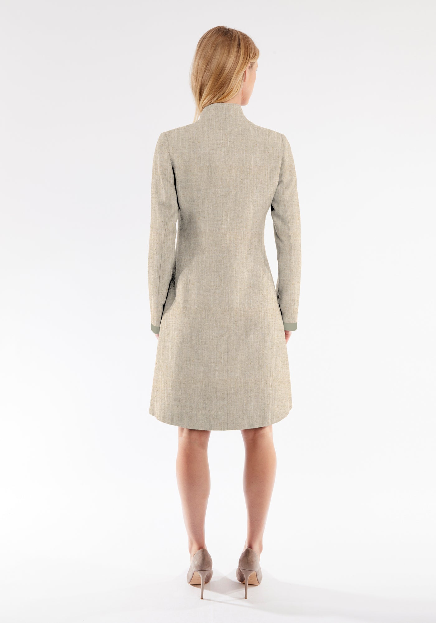 Libby Coat | Oyster Linen