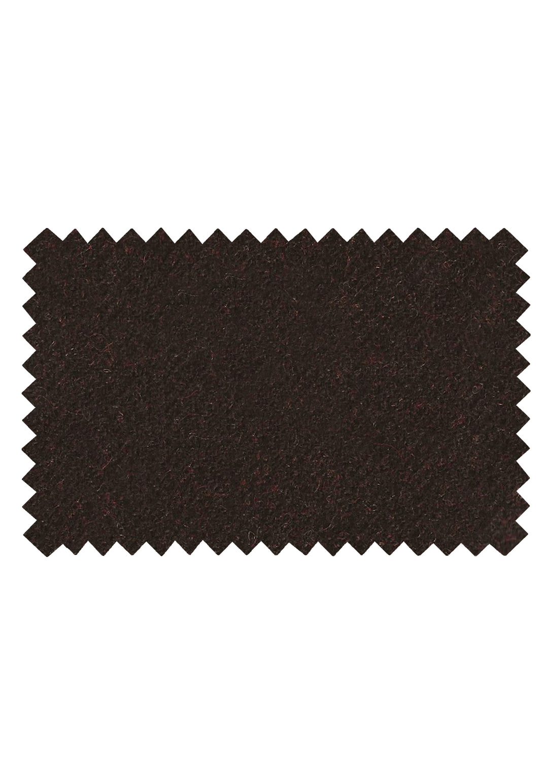 Fabric swatch of dark chocolate herringbone wool