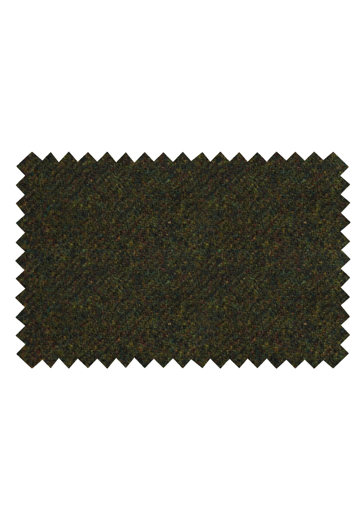 Fabric swatch of forest green wool