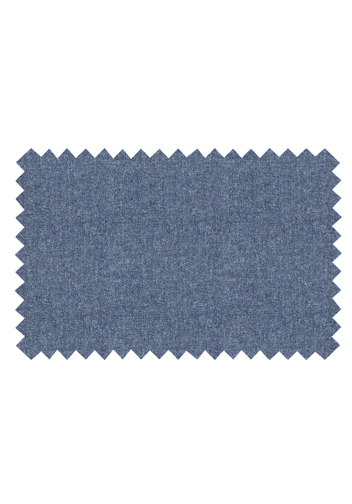 Fabric swatch of slate blue twill wool