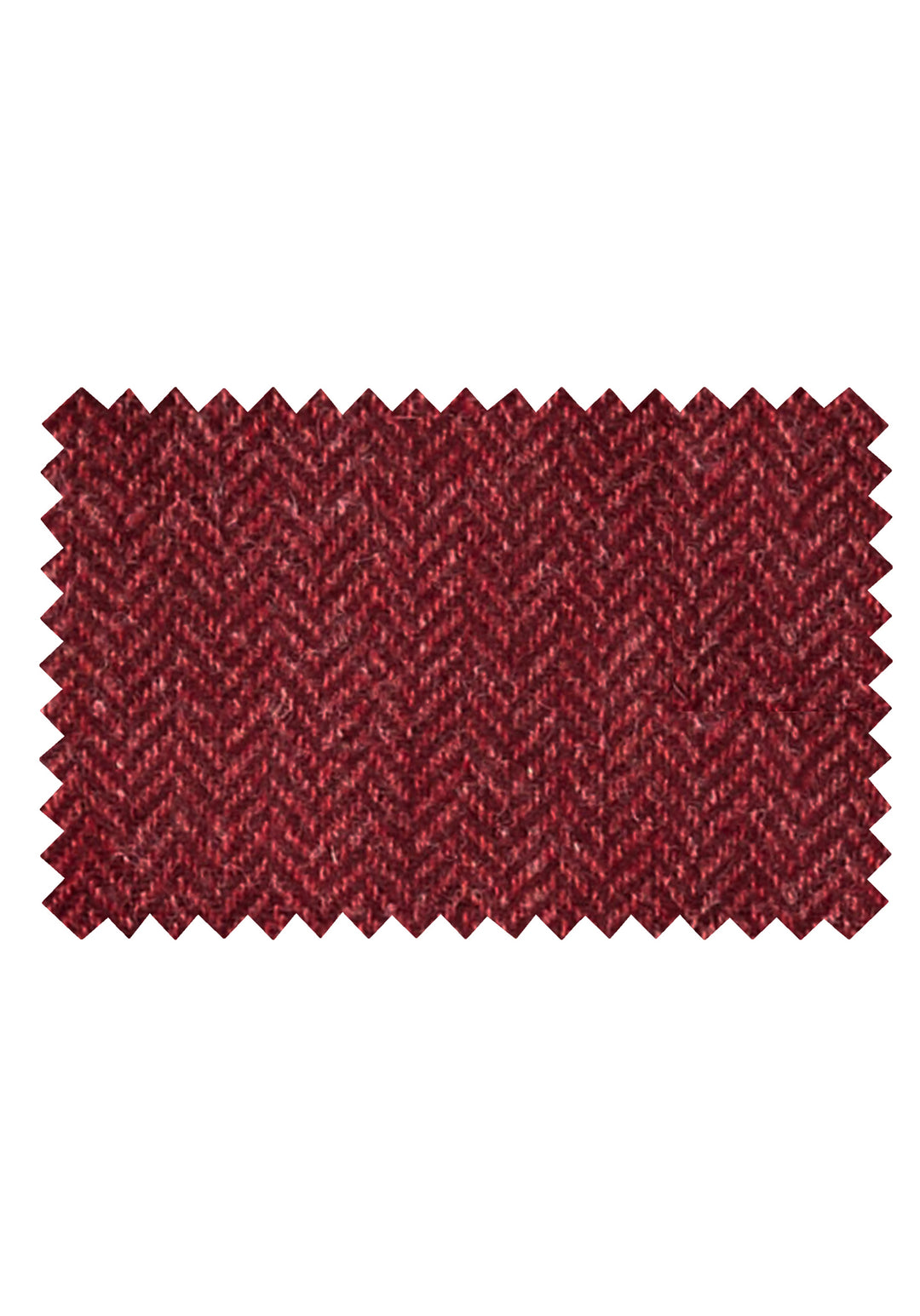 Fabric swatch of red pink herringbone