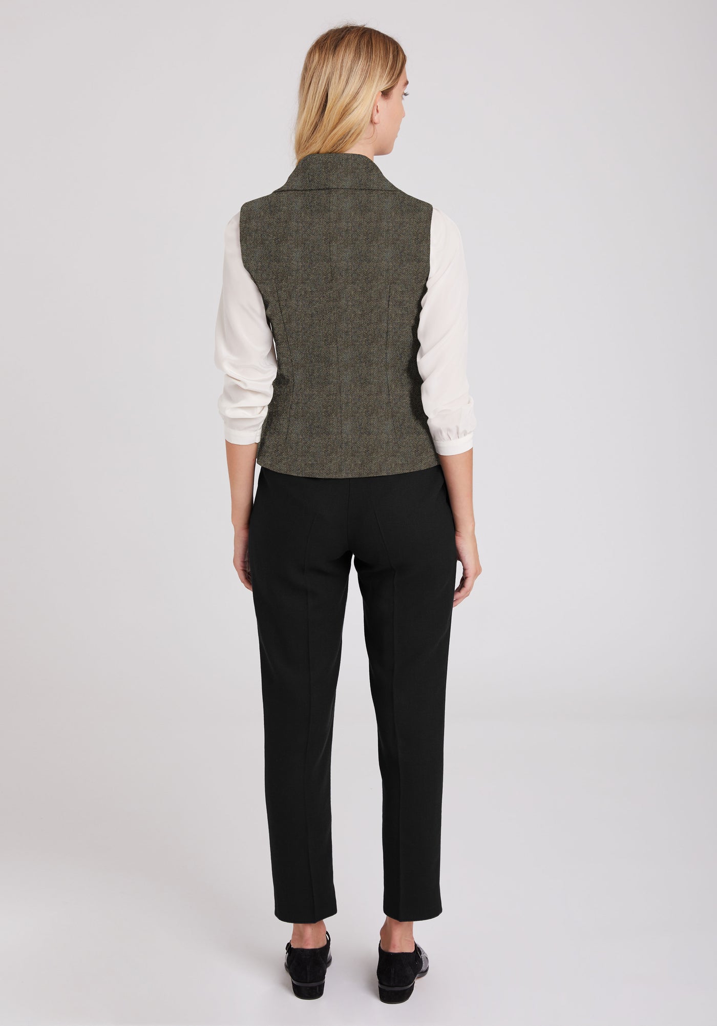 Alexander Waistcoat | Green Broken Herringbone