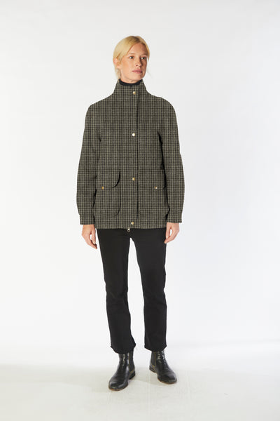 Andrea Jacket | Charcoal Houndstooth