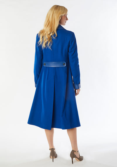 contrast coat cobalt wool