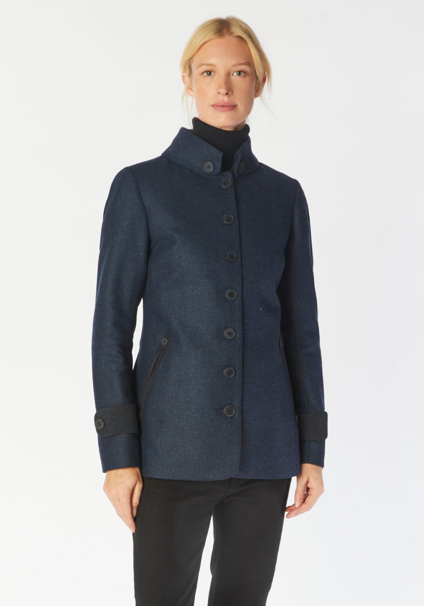 hendre jacket bright navy lambswool