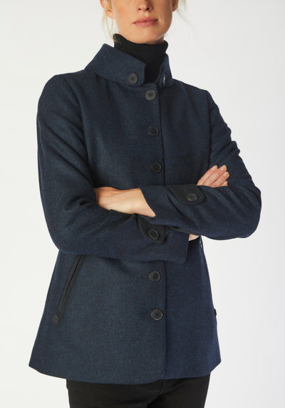 hendre jacket bright navy lambswool