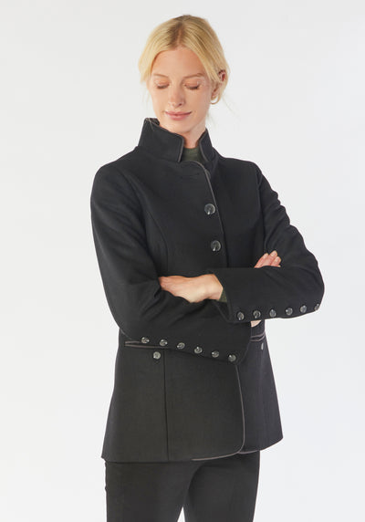 patmos jacket black wool cashmere