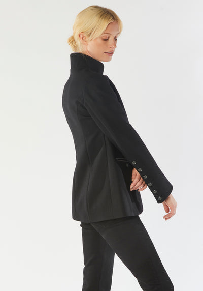 patmos jacket black wool cashmere