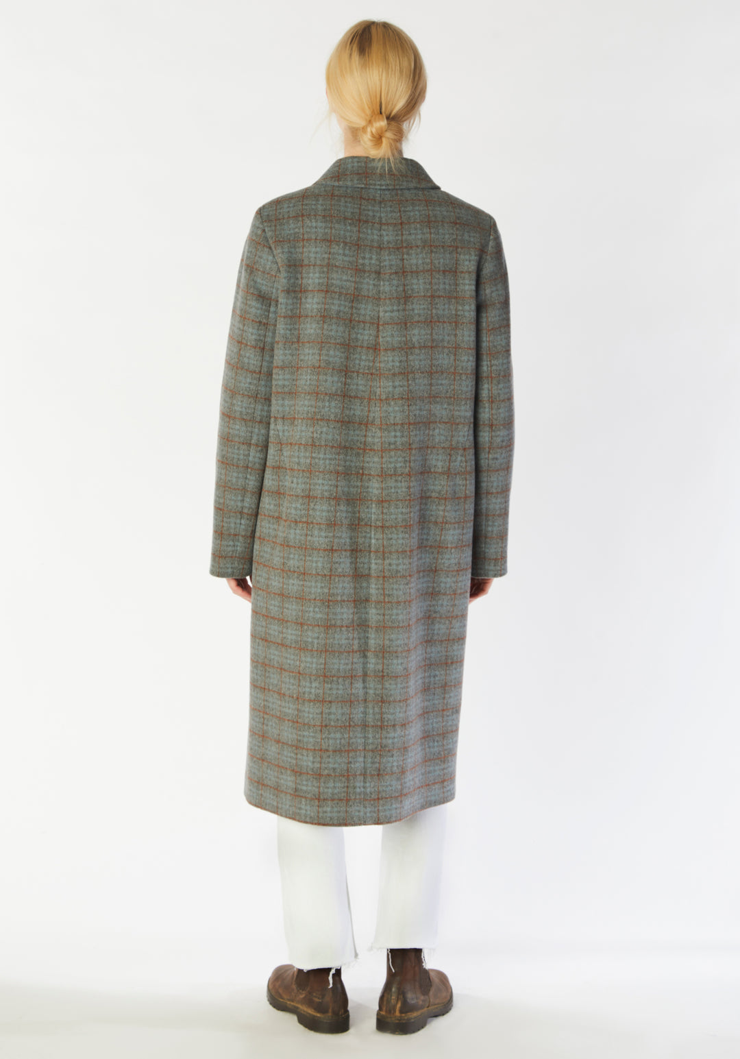 richmond coat silver blue check