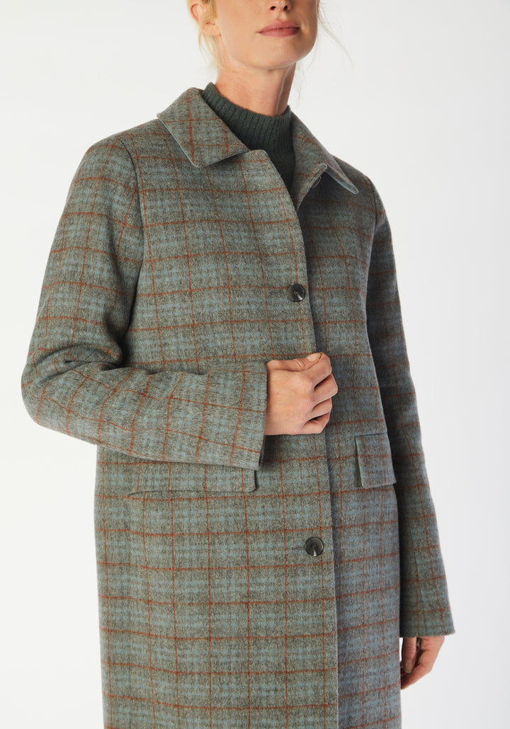 richmond coat silver blue check