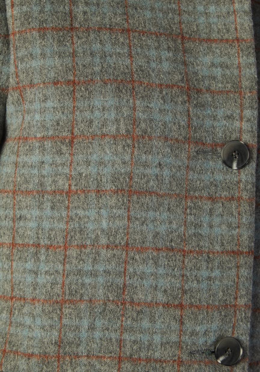 richmond coat silver blue check