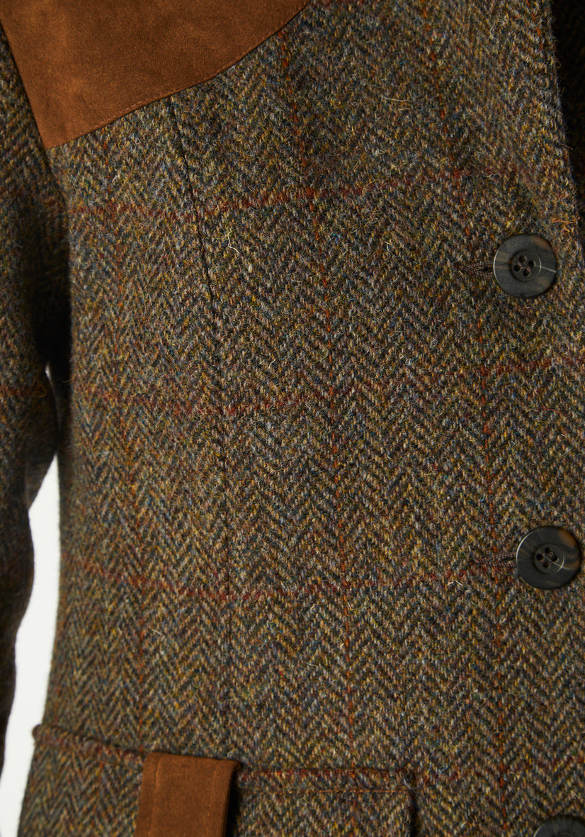 shooting jacket country herringbone
