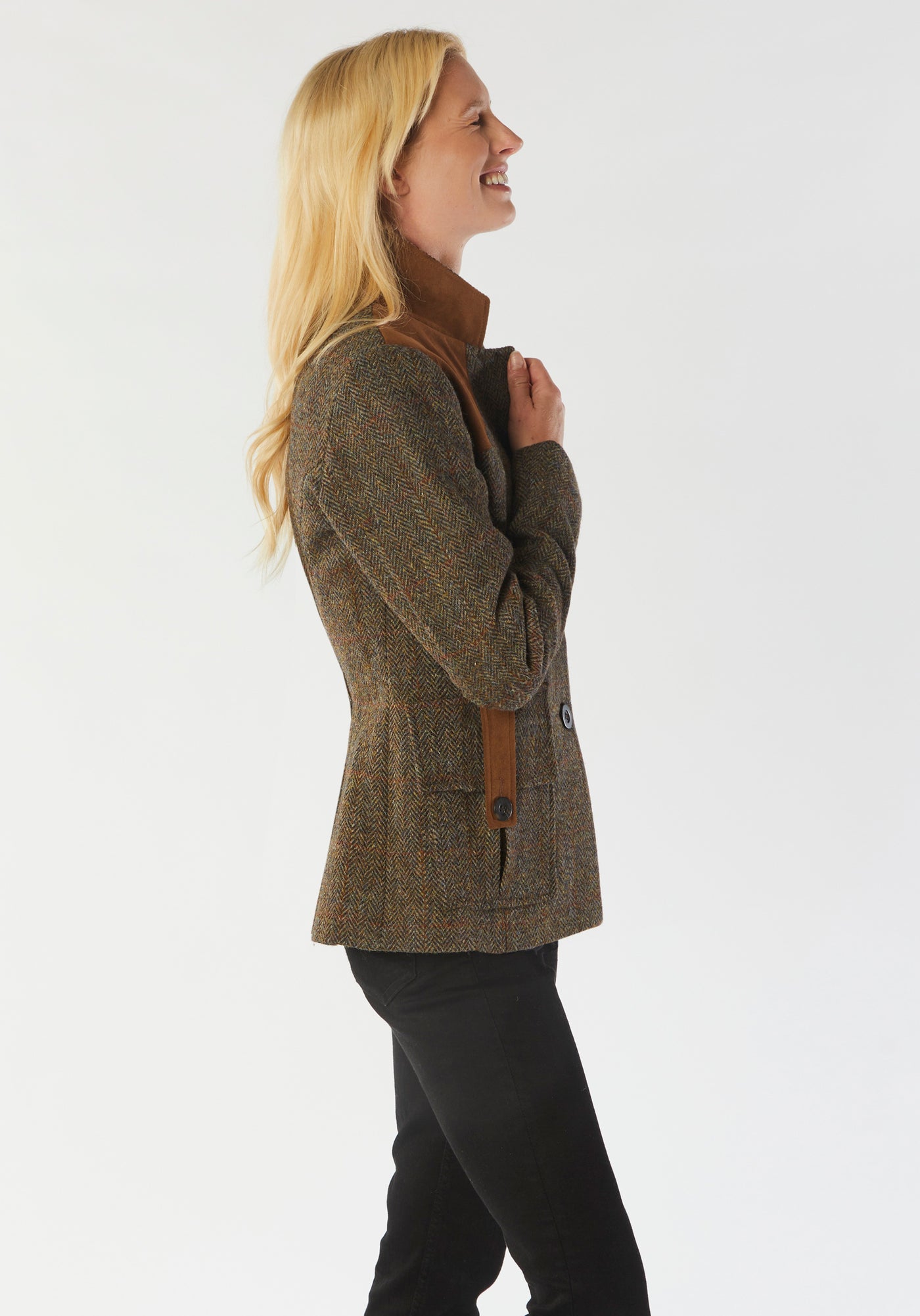 shooting jacket country herringbone