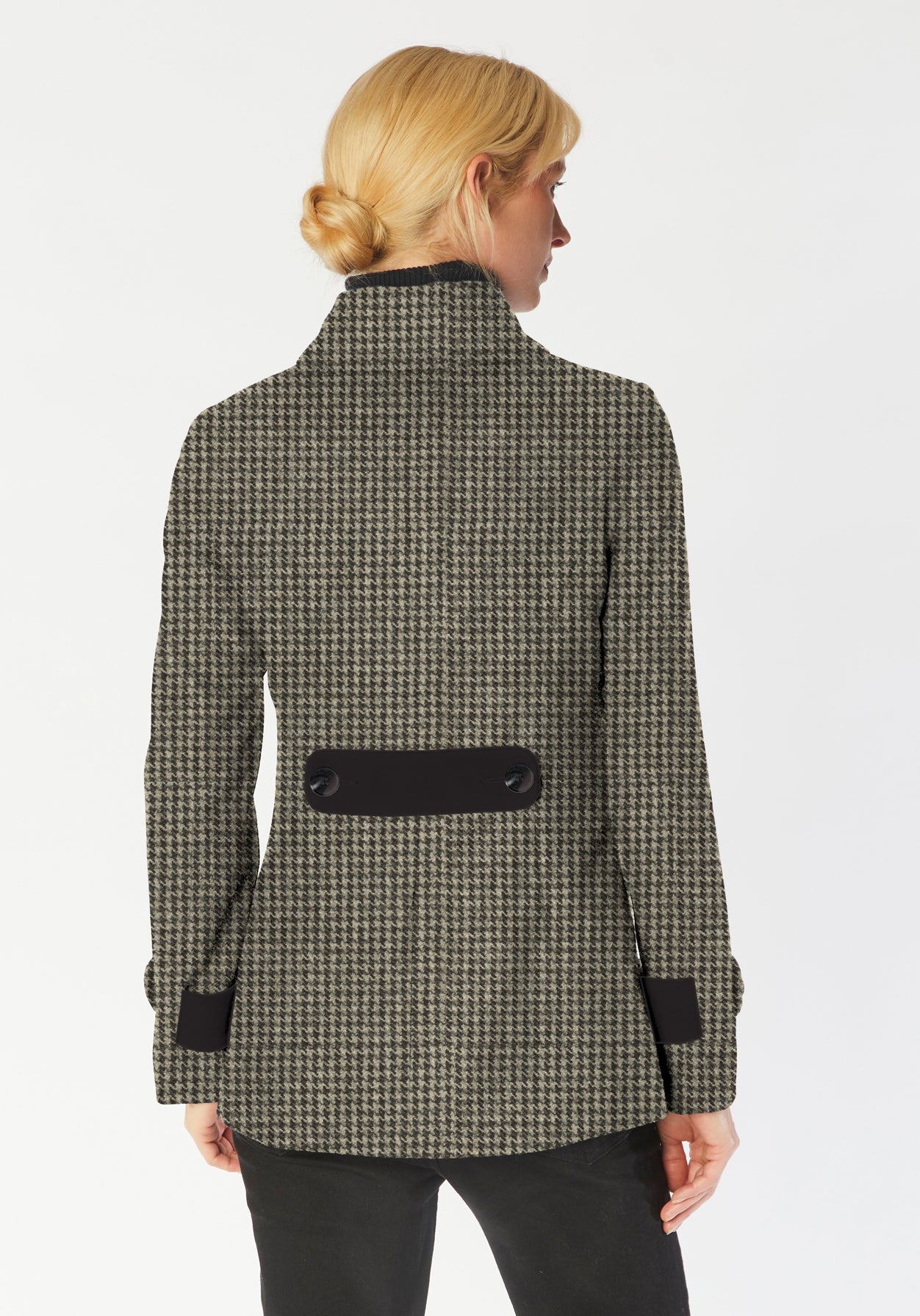 Hendre Jacket | Charcoal Houndstooth