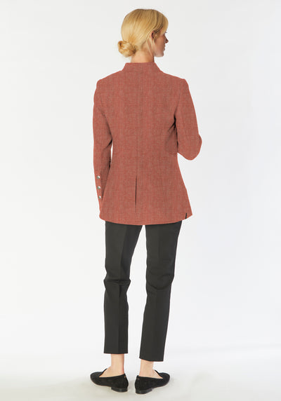 Sanders Jacket | Red Herringbone Linen