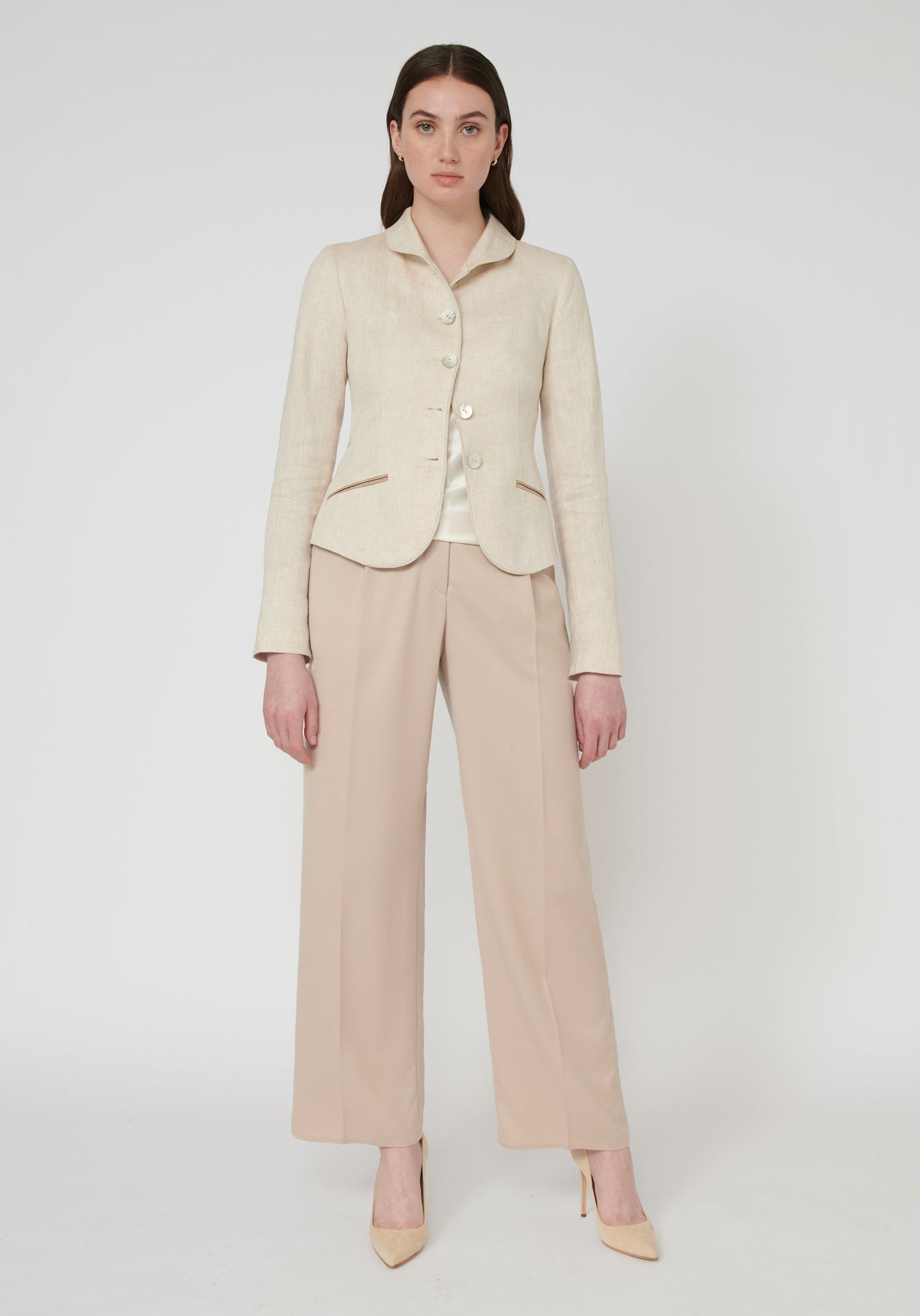 Alexander jacket sepia linen