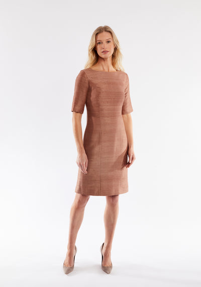 Ascot Dress | Baked Clay Vienne Silk