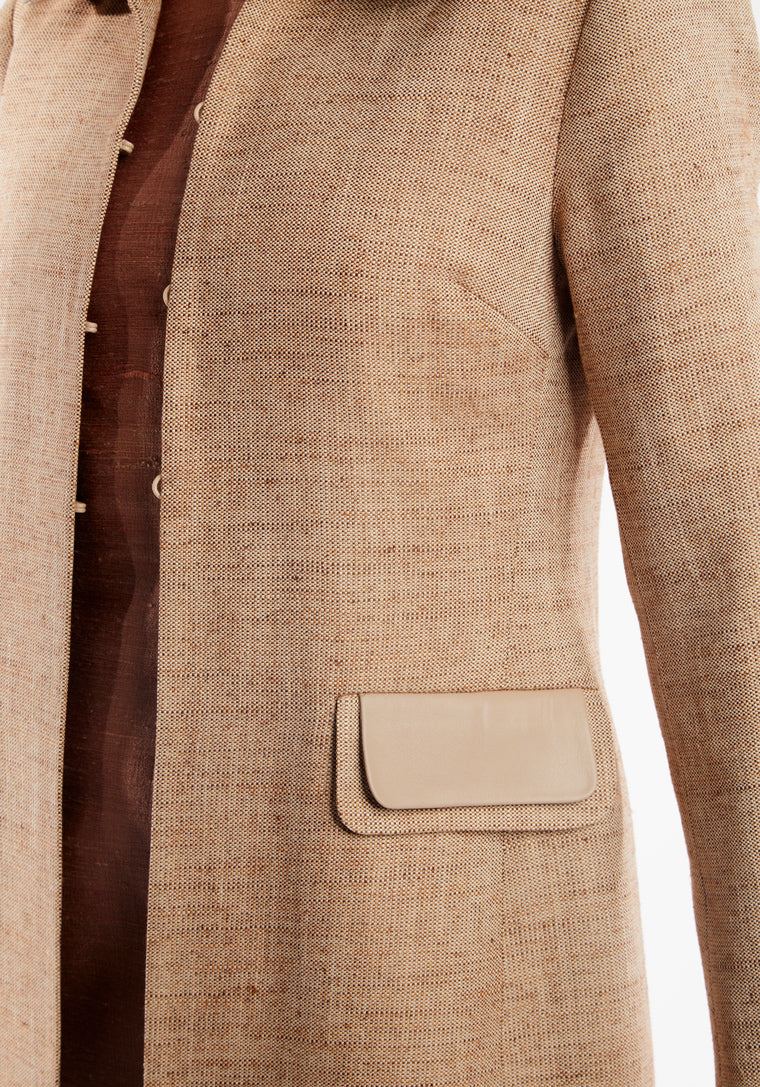 Campbell Coat | Clay Acer Linen