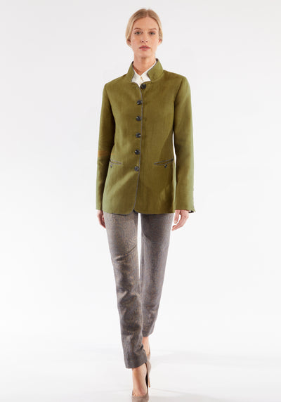 Patmos Jacket | Khaki Linen